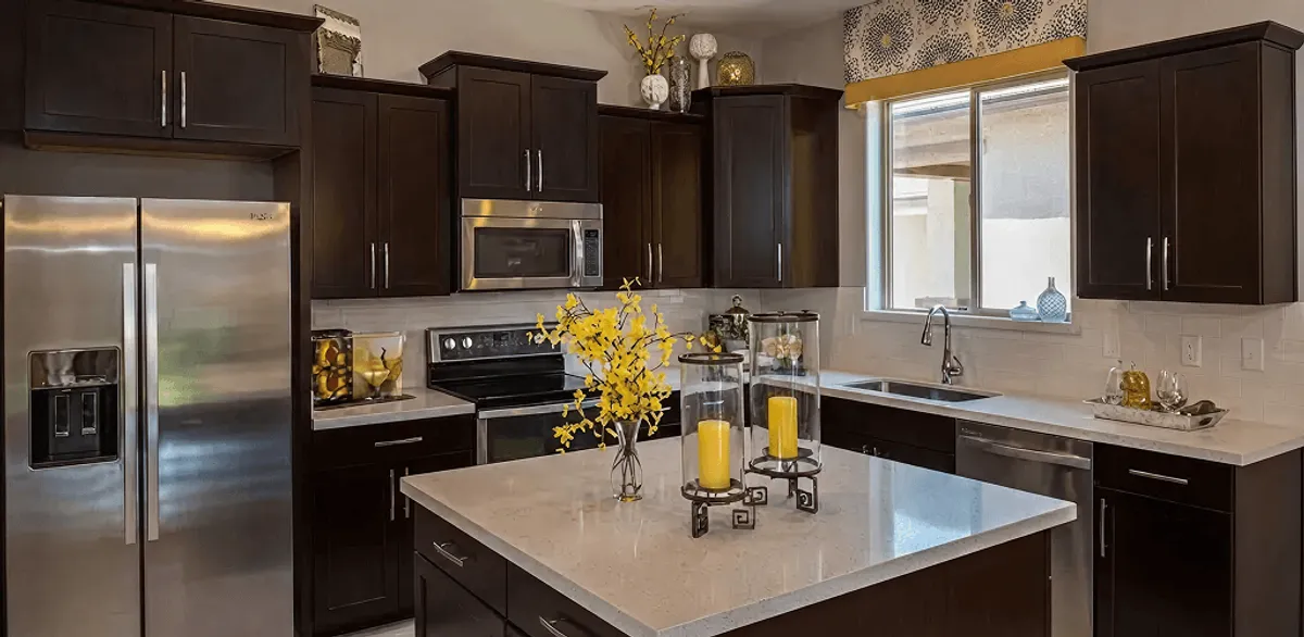 Cabinet painting results with freshly painted kitchen cabinets in Nashville, TN